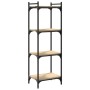 Bookstore 4 shelves oak wood Sonoma engineering 40x30x120 cm by , Bookcases and shelves - Ref: Foro24-837633, Price: 43,73 €,...