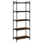 Bookcase with 5 smoked oak engineered wood shelves 60x30x154cm by , Bookcases and shelves - Ref: Foro24-837659, Price: 59,40 ...