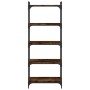 Bookcase with 5 smoked oak engineered wood shelves 60x30x154cm by , Bookcases and shelves - Ref: Foro24-837659, Price: 59,40 ...