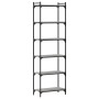 Bookstore 6 shelves wood engineering gray Sonoma 60x30x188 cm by , Bookcases and shelves - Ref: Foro24-837665, Price: 70,75 €...