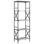 Bookshelf with 5 gray Sonoma wood engineering shelves 59x35x171 cm by , Bookcases and shelves - Ref: Foro24-837625, Price: 67...