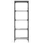 Bookshelf with 5 gray Sonoma wood engineering shelves 59x35x171 cm by , Bookcases and shelves - Ref: Foro24-837625, Price: 67...