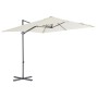 Cantilever parasol with steel pole 250x250 cm sand by vidaXL, Umbrellas - Ref: Foro24-44624, Price: 101,58 €, Discount: %