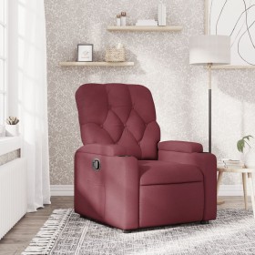 Sillón reclinable de tela rojo tinto de , Sillones - Ref: Foro24-372482, Precio: 221,82 €, Descuento: %