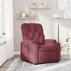 Red wine fabric reclining massage chair by , Armchairs - Ref: Foro24-372494, Price: 248,34 €, Discount: %