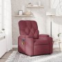 Sillón de masaje reclinable de tela color vino tinto de , Sillones - Ref: Foro24-372494, Precio: 248,34 €, Descuento: %