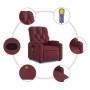 Red wine fabric reclining massage chair by , Armchairs - Ref: Foro24-372494, Price: 232,99 €, Discount: %