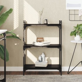 Bookcase with 3 shelves black engineered wood 60x30x86 cm by , Bookcases and shelves - Ref: Foro24-837647, Price: 30,29 €, Di...