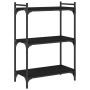 Bookcase with 3 shelves black engineered wood 60x30x86 cm by , Bookcases and shelves - Ref: Foro24-837647, Price: 40,93 €, Di...