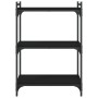 Librería de 3 estantes madera de ingeniería negro 60x30x86 cm de , Librerías y estanterías - Ref: Foro24-837647, Precio: 30,2...