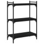 Librería de 3 estantes madera de ingeniería negro 60x30x86 cm de , Librerías y estanterías - Ref: Foro24-837647, Precio: 30,2...