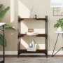 Bookcase with 3 shelves engineered wood oak brown 60x30x86 cm by , Bookcases and shelves - Ref: Foro24-837651, Price: 41,16 €...