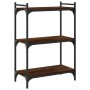 Bookcase with 3 shelves engineered wood oak brown 60x30x86 cm by , Bookcases and shelves - Ref: Foro24-837651, Price: 41,16 €...