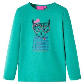 Bright green long-sleeved children's t-shirt 92 by , Kids T-shirts - Ref: Foro24-13579, Price: 9,99 €, Discount: %