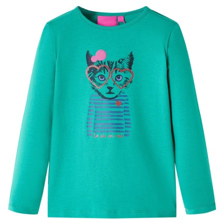 Camiseta infantil de manga larga verde brillante 92 de , Camisetas para niños - Ref: Foro24-13579, Precio: 9,99 €, Descuento: %