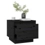 Mesitas de noche 2 uds madera maciza de pino negro 35x34x32 cm de vidaXL, Mesitas de noche - Ref: Foro24-813404, Precio: 61,4...