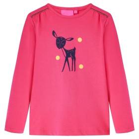 Kinder-Langarm-T-Shirt 104 in leuchtendem Rosa von , Kinder-T-Shirts - Ref: Foro24-13530, Preis: 9,99 €, Rabatt: %