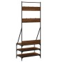 Coat rack with brown oak shoe rack 70x40x184 cm by , Dresser Organizers and Bar Hangers - Ref: Foro24-837846, Price: 71,54 €,...