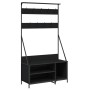 Coat rack with black shoe rack 100x41x184 cm by , Dresser Organizers and Bar Hangers - Ref: Foro24-837867, Price: 100,99 €, D...