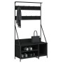 Coat rack with black shoe rack 100x41x184 cm by , Dresser Organizers and Bar Hangers - Ref: Foro24-837867, Price: 100,99 €, D...