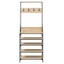 Coat rack with Sonoma oak shoe rack 70x34x184 cm by , Dresser Organizers and Bar Hangers - Ref: Foro24-837873, Price: 88,49 €...