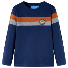 Navy blue long-sleeved children's t-shirt 104 by , Kids T-shirts - Ref: Foro24-12850, Price: 9,99 €, Discount: %