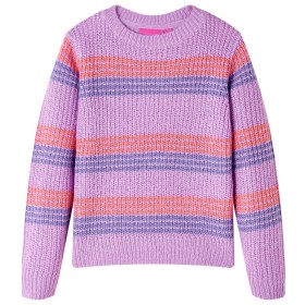 Children's knitted sweater with lilac and pink stripes 92 by , Kids T-shirts - Ref: Foro24-14534, Price: 14,99 €, Discount: %