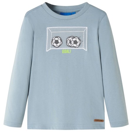 Camiseta infantil de manga larga azul claro 92 de , Camisetas para niños - Ref: Foro24-12714, Precio: 9,74 €, Descuento: %