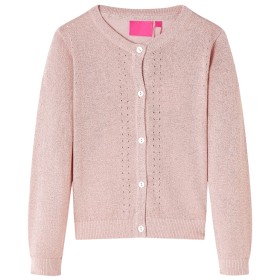 Rebeca de punto infantil rosa suave 128 de , Ropa de abrigo para niños - Ref: Foro24-14522, Precio: 12,99 €, Descuento: %