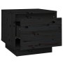 Mesitas de noche 2 uds madera maciza de pino negro 35x34x32 cm de vidaXL, Mesitas de noche - Ref: Foro24-813404, Precio: 61,4...