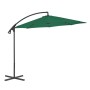 Cantilever parasol with steel pole 300 cm green by vidaXL, Umbrellas - Ref: Foro24-44873, Price: 108,86 €, Discount: %