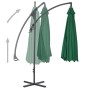 Cantilever parasol with steel pole 300 cm green by vidaXL, Umbrellas - Ref: Foro24-44873, Price: 108,97 €, Discount: %