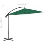 Cantilever parasol with steel pole 300 cm green by vidaXL, Umbrellas - Ref: Foro24-44873, Price: 108,97 €, Discount: %