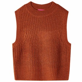 Chaleco infantil de punto color coñac 116 de , Camisetas para niños - Ref: Foro24-14541, Precio: 10,61 €, Descuento: %