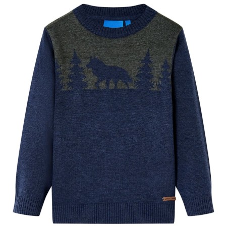 Navy blue children's knitted sweater 140 by , Kids T-shirts - Ref: Foro24-14503, Price: 14,99 €, Discount: %