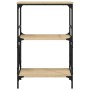 Bookcase with 3 shelves engineered wood Sonoma oak 59x35x90.5cm by , Bookcases and shelves - Ref: Foro24-837613, Price: 43,46...