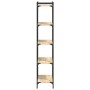 Bookcase with 5 shelves engineered wood Sonoma oak 60x30x154 cm by , Bookcases and shelves - Ref: Foro24-837658, Price: 59,40...