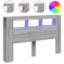 Cabecero LED madera ingeniería gris Sonoma 160x18,5x103,5 cm de , Cabeceros y pies de cama - Ref: Foro24-837356, Precio: 102,...