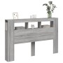 Cabecero LED madera ingeniería gris Sonoma 160x18,5x103,5 cm de , Cabeceros y pies de cama - Ref: Foro24-837356, Precio: 102,...