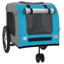 Bicycle pet trailer, iron frame, Oxford fabric in blue and grey. by , pet strollers - Ref: Foro24-93855, Price: 105,31 €, Dis...