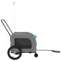 Bicycle pet trailer, iron frame, Oxford fabric in blue and grey. by , pet strollers - Ref: Foro24-93855, Price: 105,31 €, Dis...