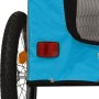 Bicycle pet trailer, iron frame, Oxford fabric in blue and grey. by , pet strollers - Ref: Foro24-93855, Price: 105,31 €, Dis...