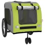 Pet Bicycle Trailer Iron Oxford Cloth Green Gray by , pet strollers - Ref: Foro24-93857, Price: 116,56 €, Discount: %