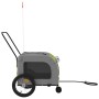 Haustier-Fahrradanhänger, Eisen-Oxford-Stoff, Grün, Grau von , Kinderwagen für Haustiere - Ref: Foro24-93857, Preis: 111,99 €...