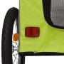 Pet Bicycle Trailer Iron Oxford Cloth Green Gray by , pet strollers - Ref: Foro24-93857, Price: 116,56 €, Discount: %