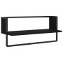 Wall shelves with 4 pieces of engineered wood and black bars by , Shelves and shelves - Ref: Foro24-836308, Price: 43,48 €, D...