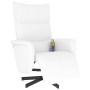 Sillón reclinable masaje con reposapiés cuero sintético blanco de , Sillones - Ref: Foro24-356598, Precio: 254,99 €, Descuent...