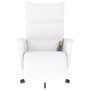 Sillón reclinable masaje con reposapiés cuero sintético blanco de , Sillones - Ref: Foro24-356598, Precio: 254,99 €, Descuent...