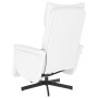 Sillón reclinable masaje con reposapiés cuero sintético blanco de , Sillones - Ref: Foro24-356598, Precio: 254,99 €, Descuent...