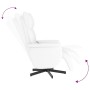 Sillón reclinable masaje con reposapiés cuero sintético blanco de , Sillones - Ref: Foro24-356598, Precio: 254,99 €, Descuent...